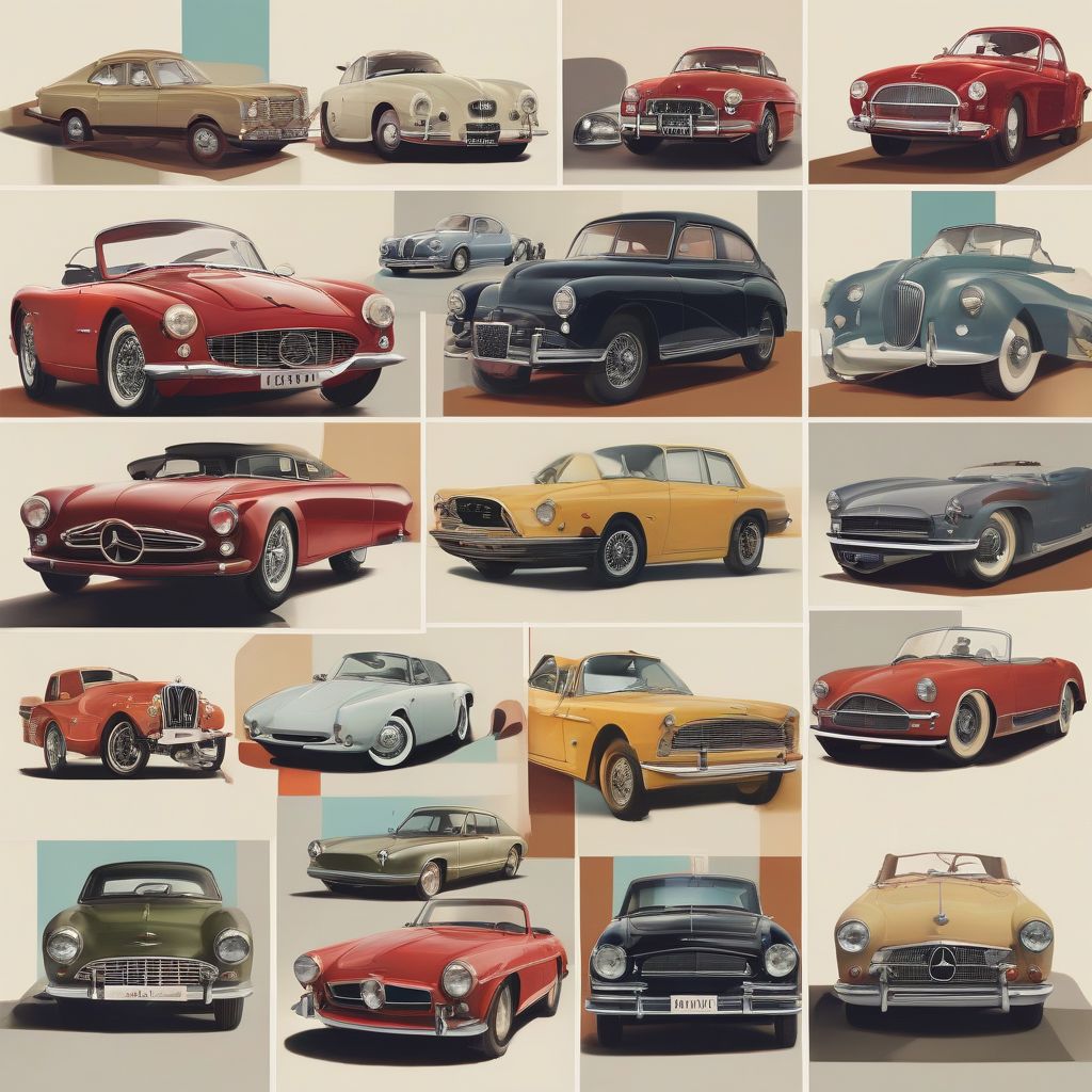 Classic Car Collection Collage