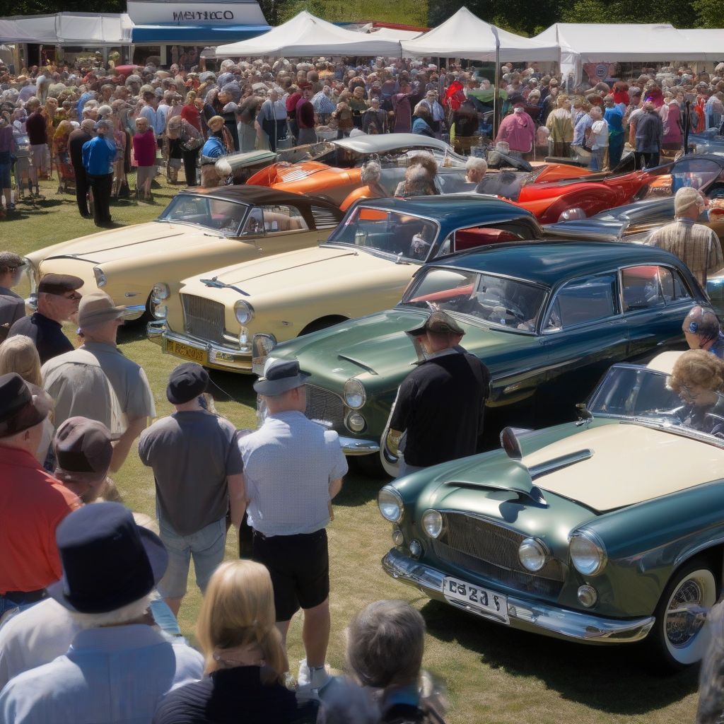 Classic Car Show Crowd