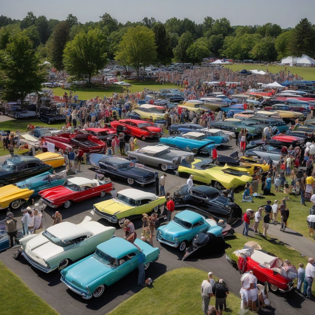 Classic Car Show Crowd