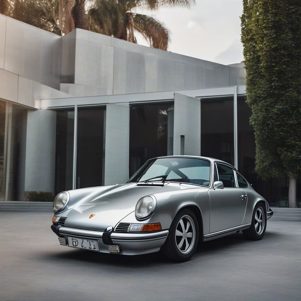 Classic Silver Porsche 911