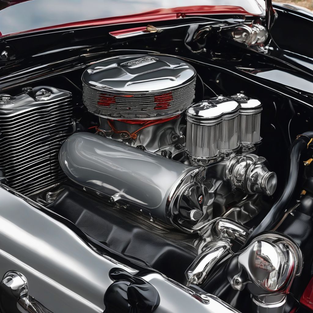 Restored Classic Car Engine